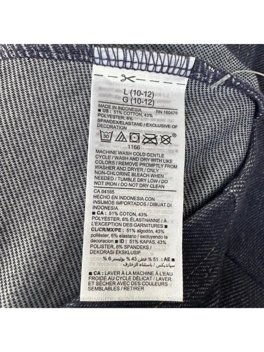 Old Navey Big Girl legging Size L(10-12) blue CCotton Blend Old Navy Jegging New